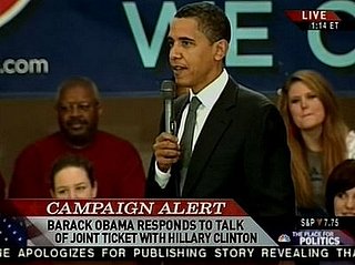 Obama Says No to Dream Ticket